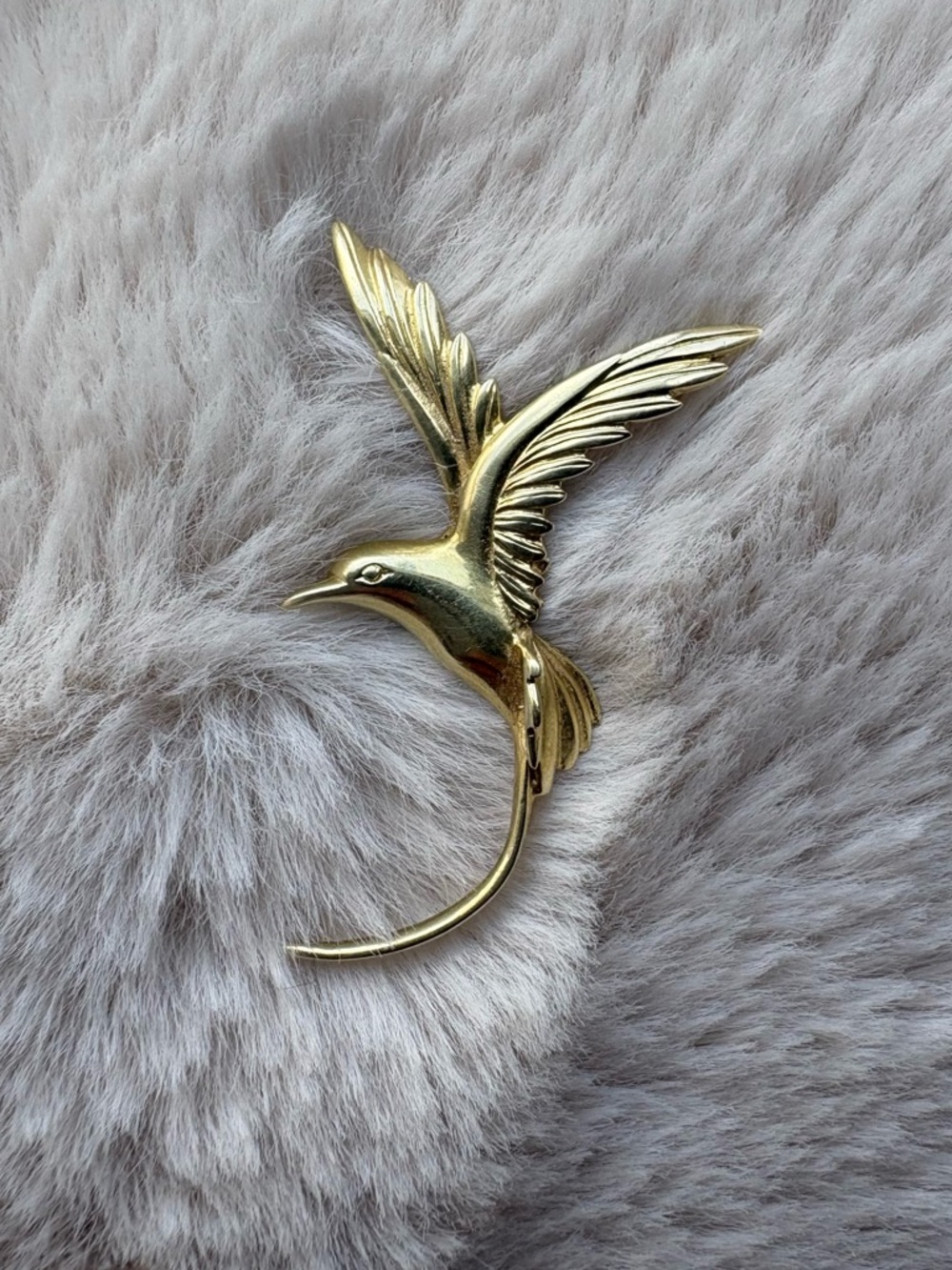 14K Gold Tropical Bird Pendant